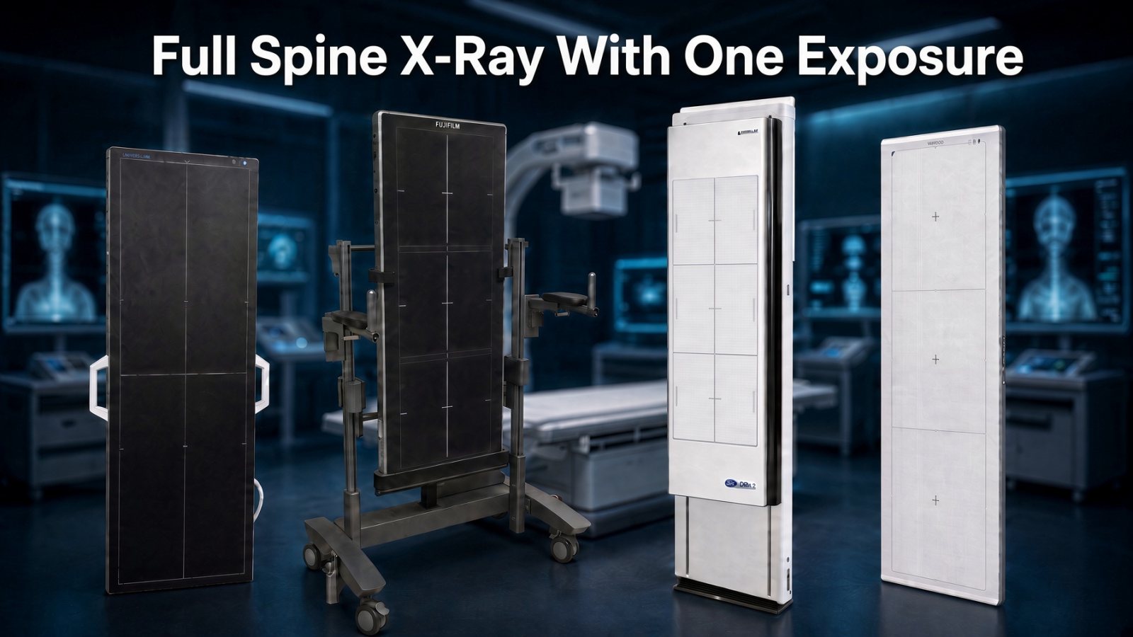 Full spine x-ray with one exposure: 2020 Imaging, Fujifilm FDR D-EVO GL, iCRco iDR-L, and Vieworks VIVIX-S