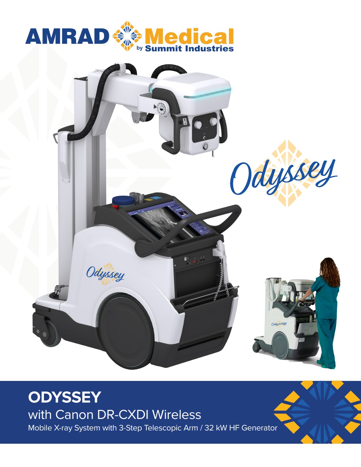 AMRAD Odyssey mobile x-ray system for higher-output portable work