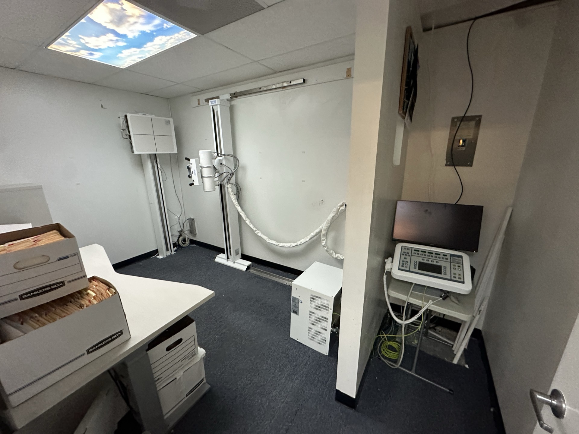 TXR chiropractic room and generator console during relocation