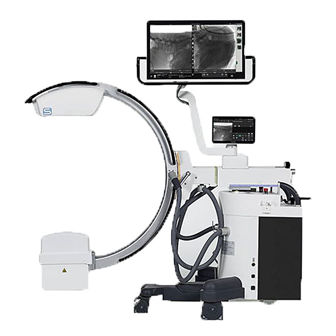 Fujifilm Persona CS compact mobile C-arm with onboard 27-inch dual-view monitor