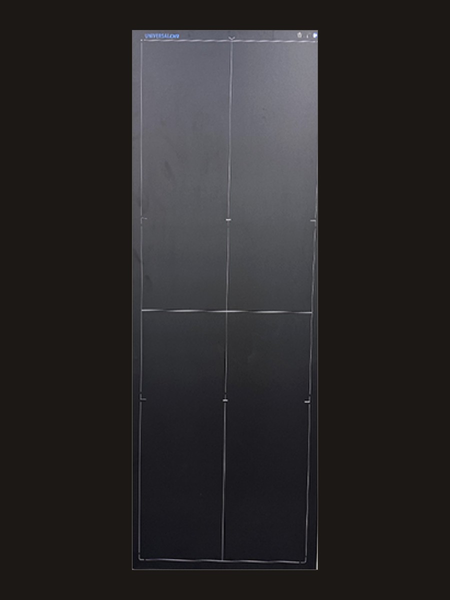 20/20 Imaging Universal 17 by 48 long-length DR panel on a black field