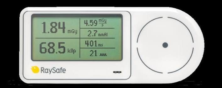 RaySafe dose meter used for X-ray output calibration