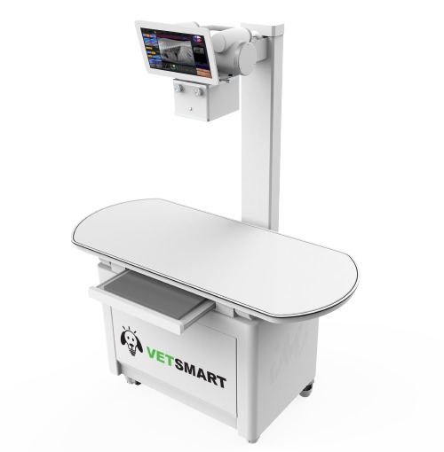 20/20 Imaging VetSmart veterinary digital X-ray table with cassette tray